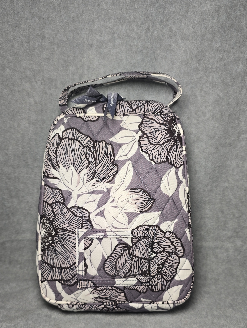 Vera Bradley Quilted Floral Travel Pouch in Lavender and White